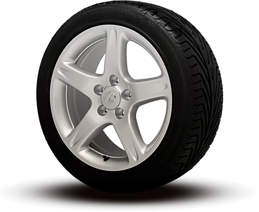 Lexus wheel and tire